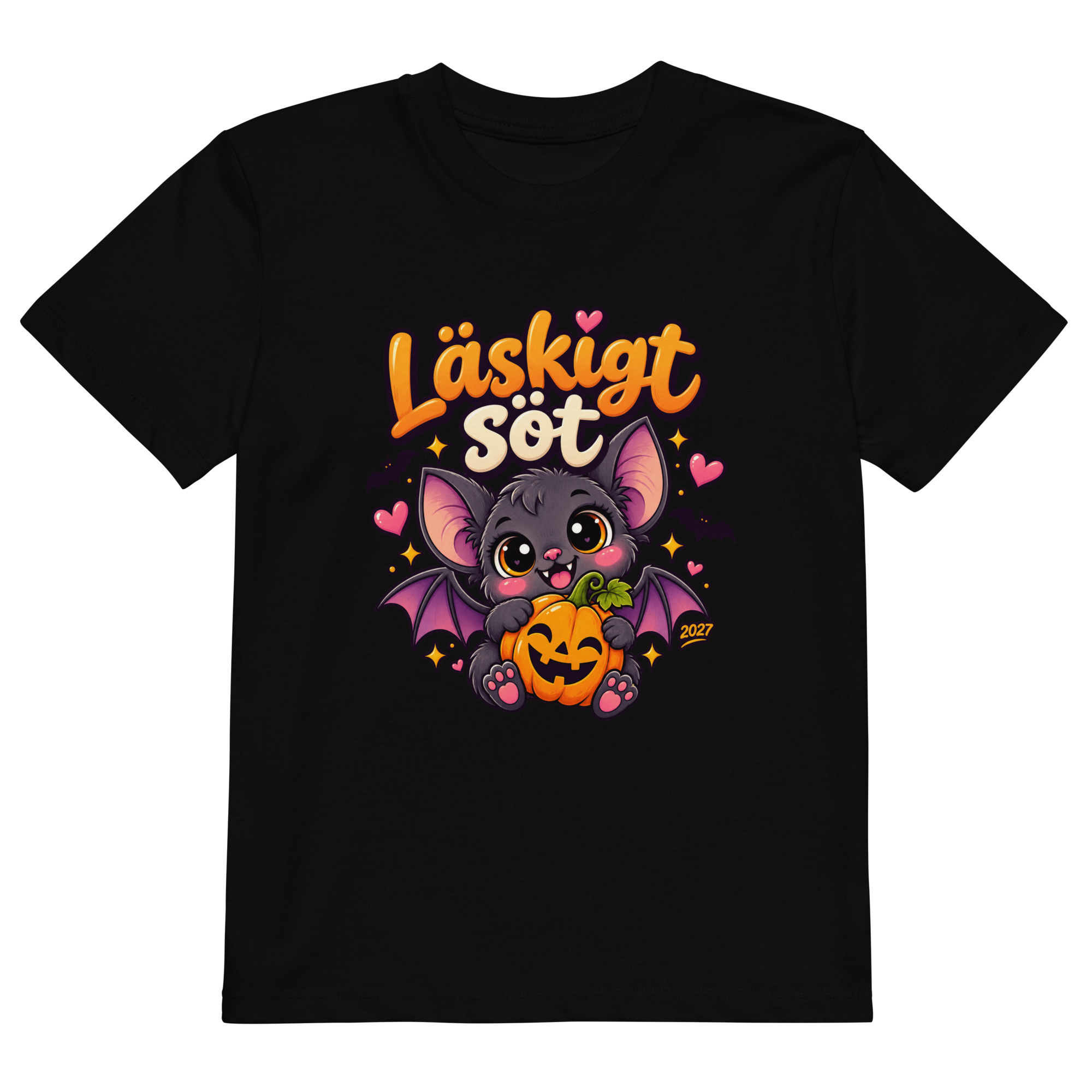 Läskigt Sött! – Halloween 2027 Ekologisk Barn T-shirt - Bild 2