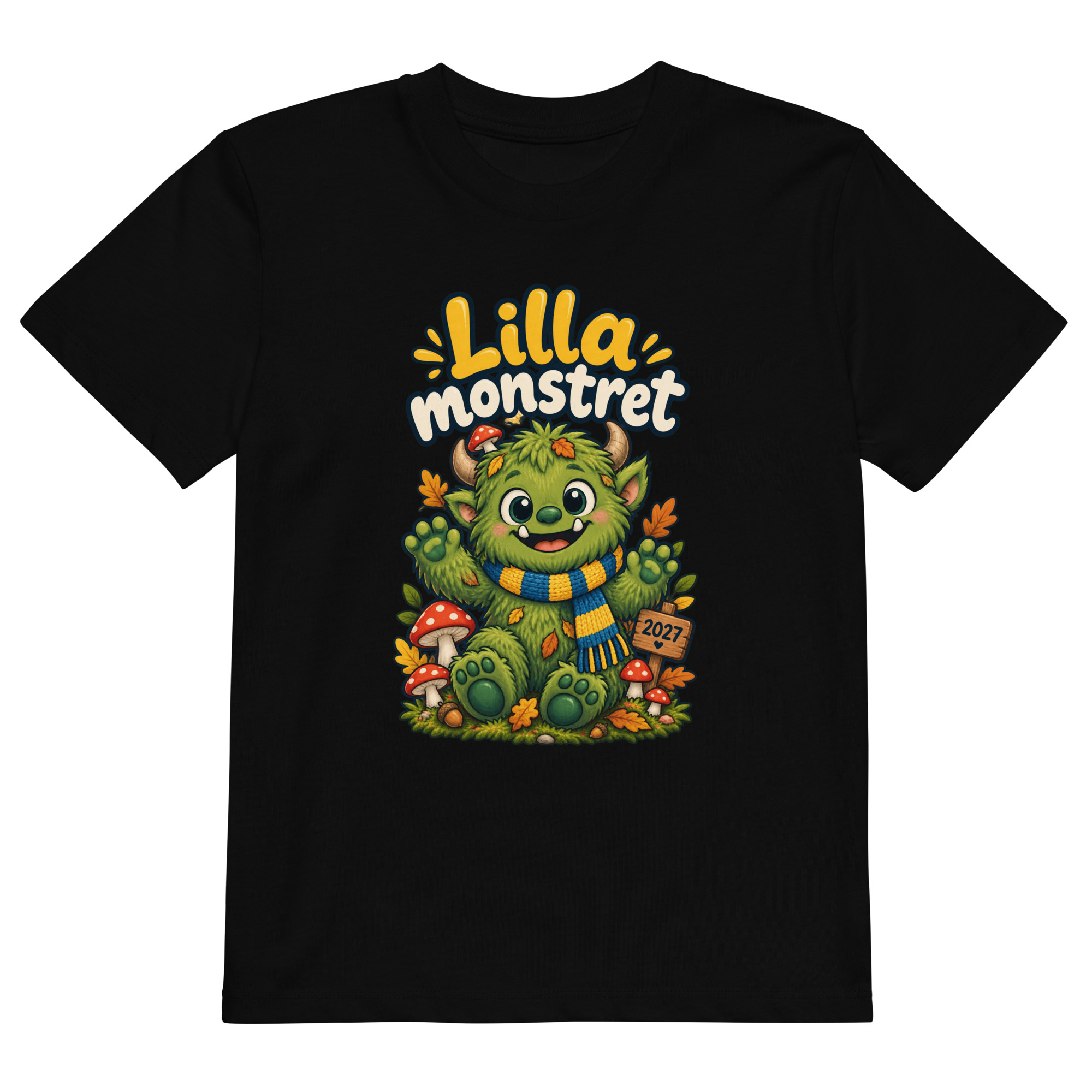 Lilla Monstret! – Halloween 2027 Ekologisk Barn T-shirt - Bild 2