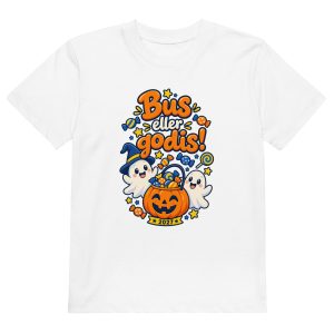 Bus eller godis! – Halloween 2027 Ekologisk Barn T-shirt