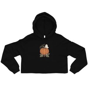Halloween Crop Hoodie — Pumpa och Spöke